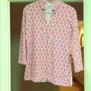XL Jude Connally Chris Ponte tunic hot pink/white